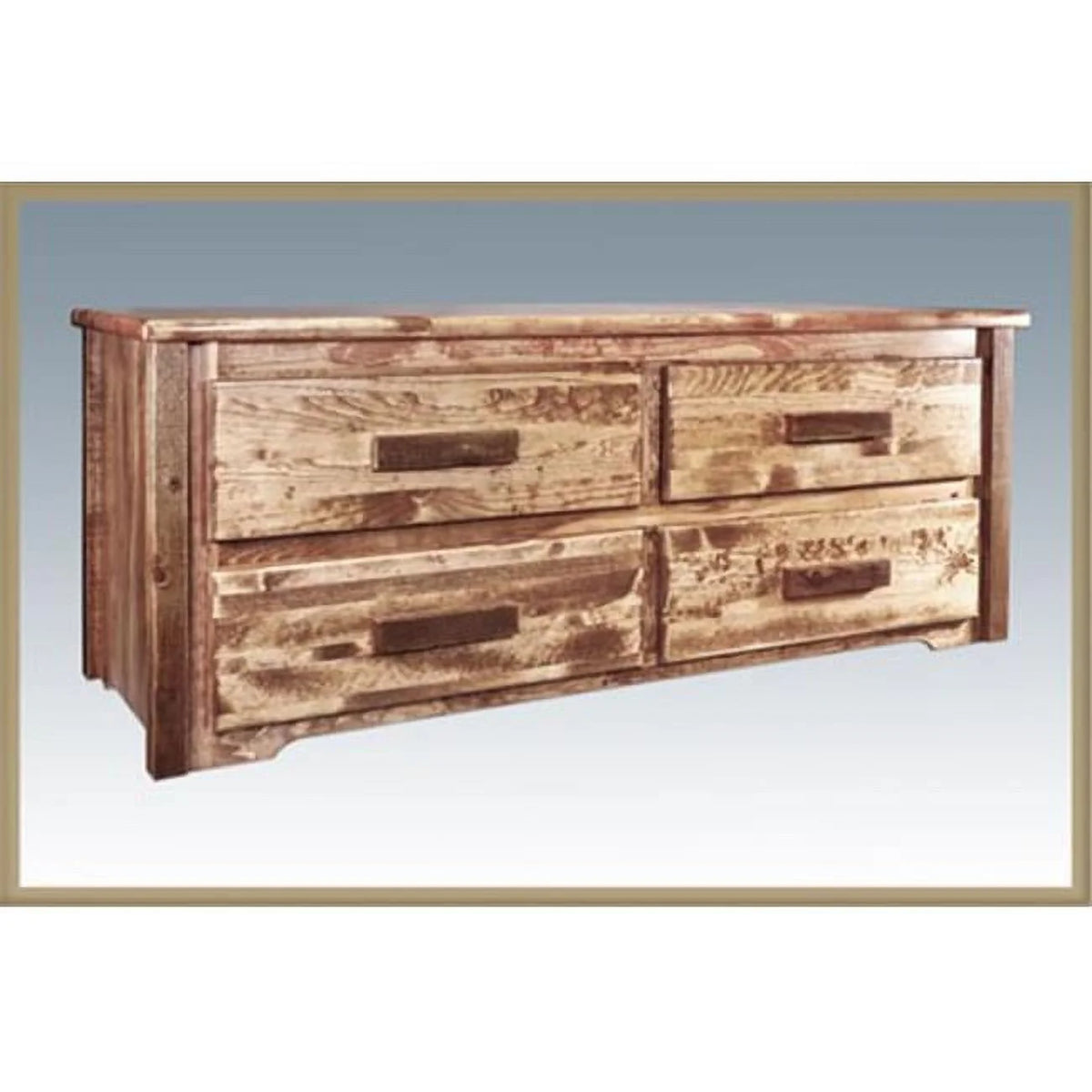 4 Drawer Stained and Lacquered Chest F707