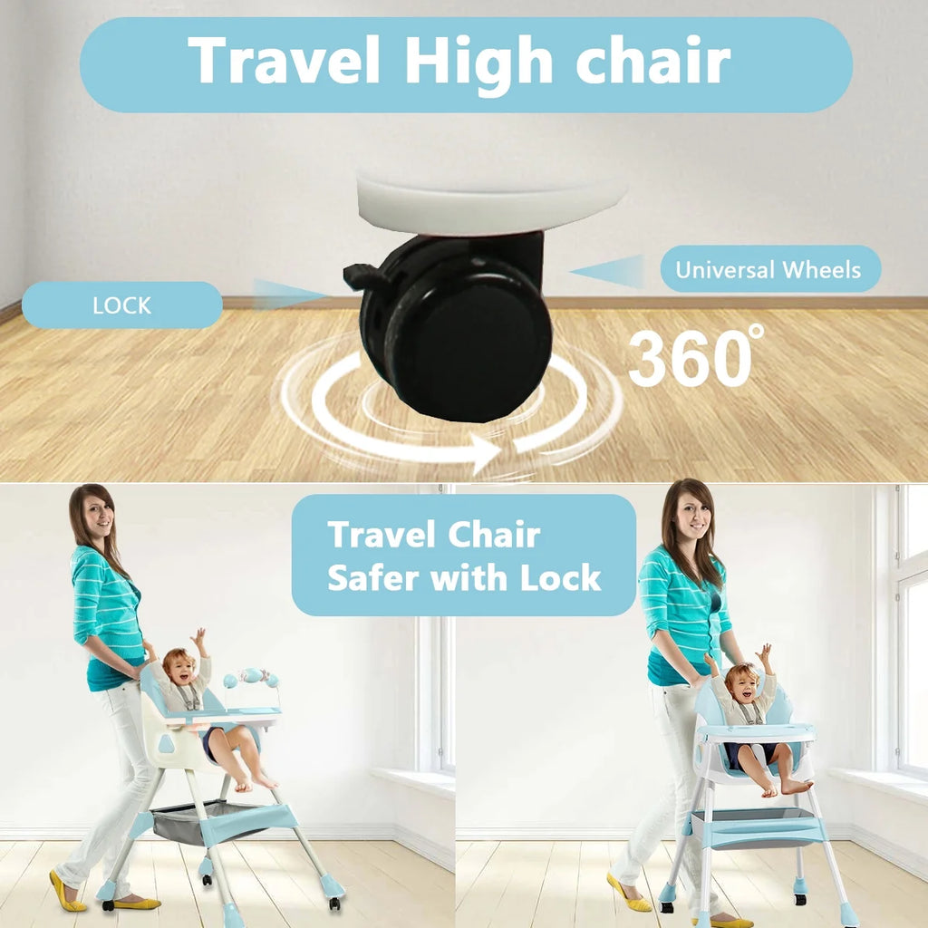 4-in-1 Baby High Chair Dark Blue T63034