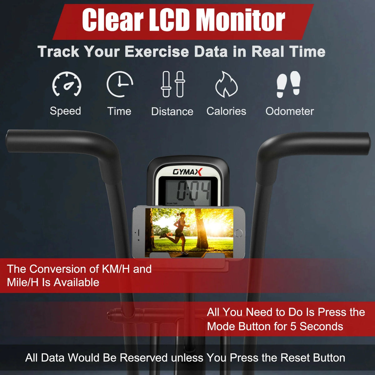 Fan Exercise Bike with LCD Display G49321