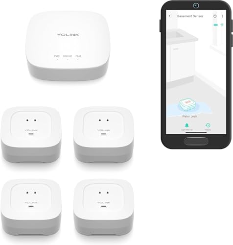 Smart Home Starter Kit: Hub & Water Leak Sensor 4-Pack W408