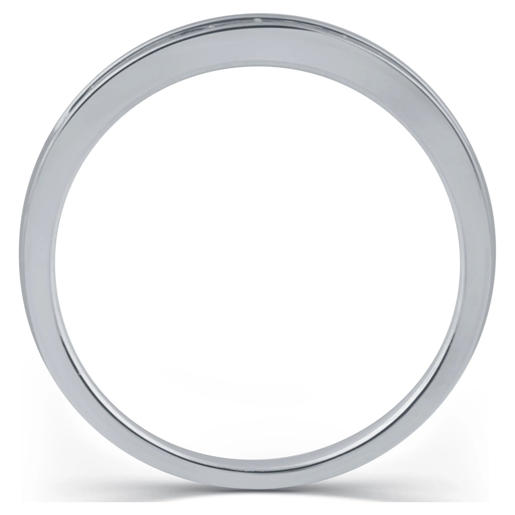 1/10 Carat Round Diamond Sterling Silver Band K2633