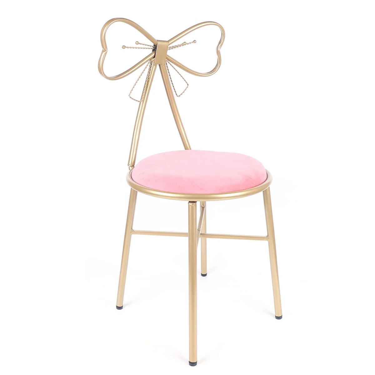 Pink Velvet Butterfly Vanity Chair T4722