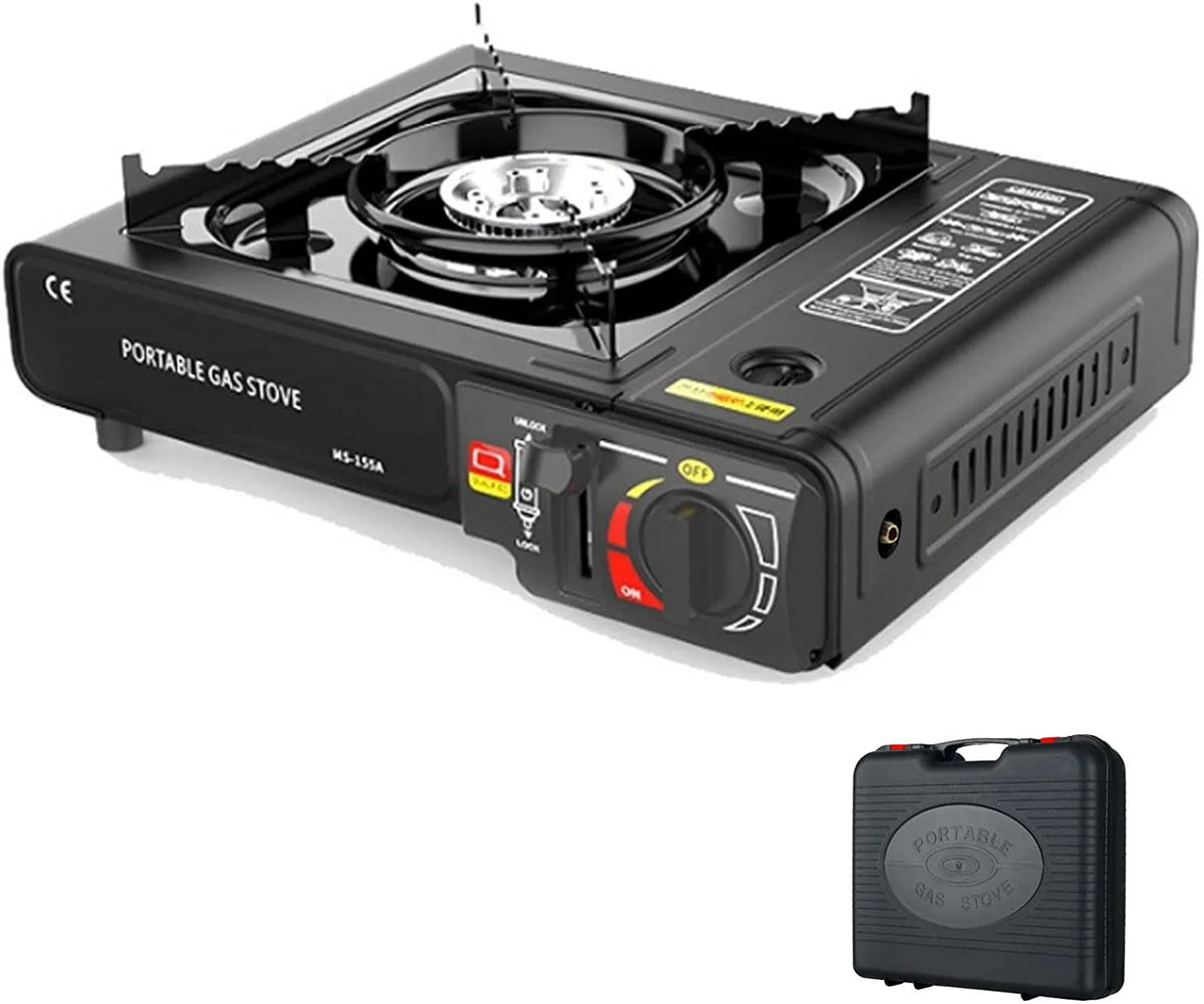 Portable Propane or Butane Camping Stove with Carrying Case H180