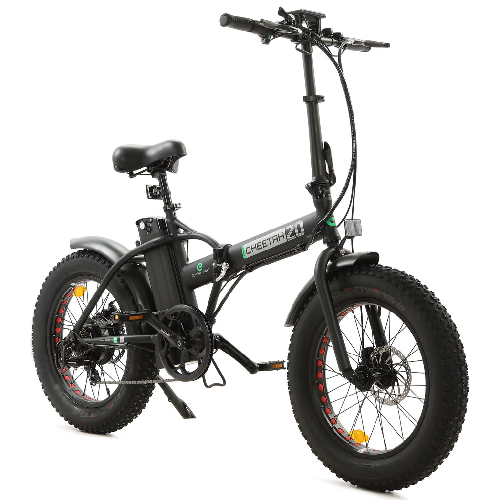 20 Folding Electric Bike Fat Tire 48V 500W Black G428112