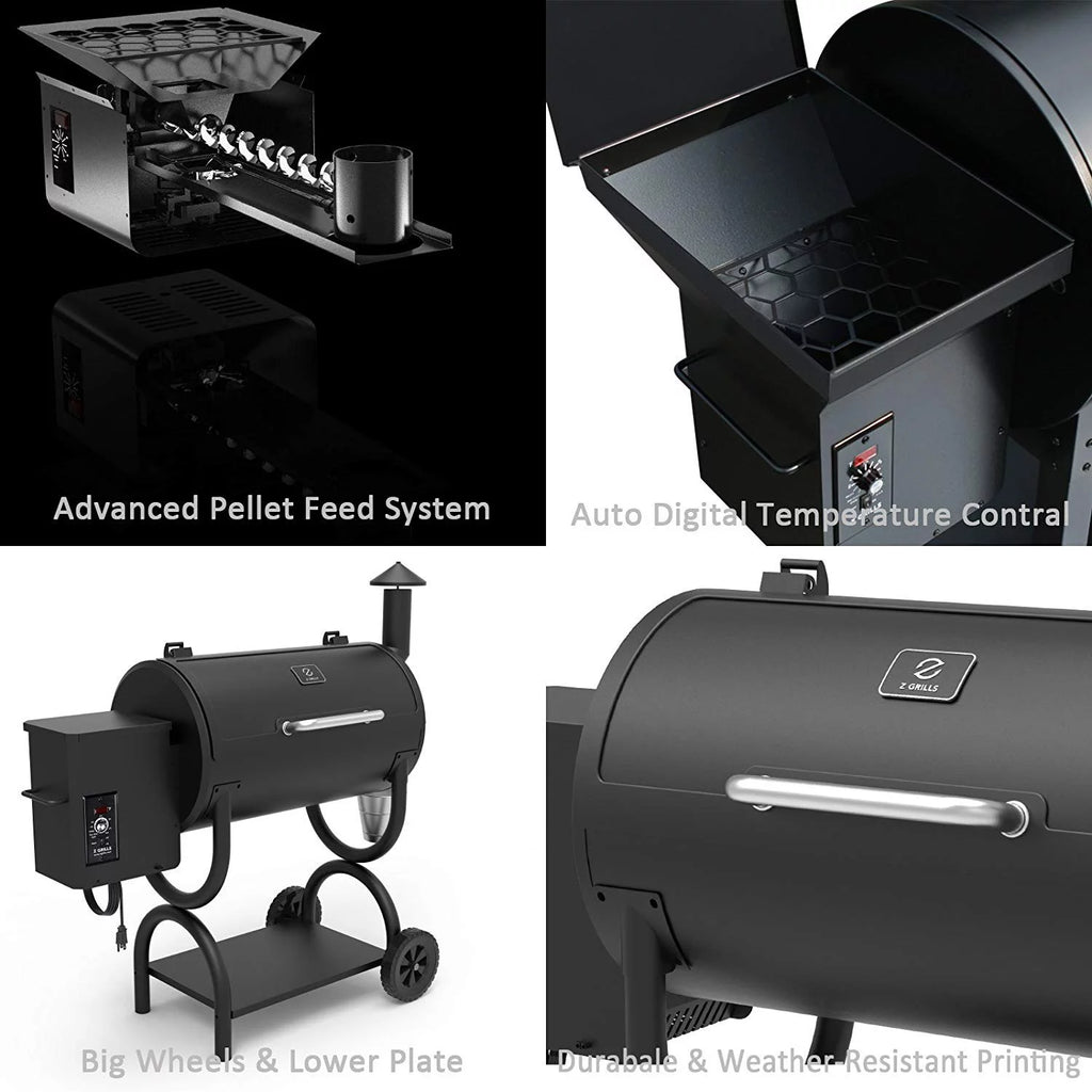 Wood Pellet Grill & Smoker 8 in 1 Black L448