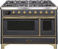 48 Dual Fuel Natural Gas Range Matte Graphite Brass Trim F584