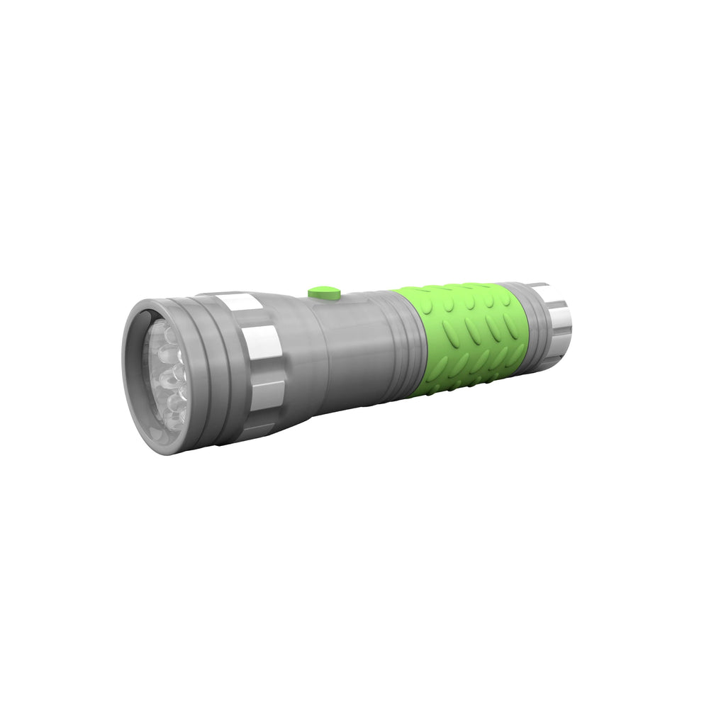Mini LED Flashlight with Glow in the Dark Rubber Grip T860951