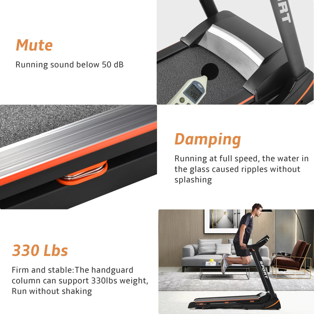3.5 HP Folding Treadmill 330 LB Capacity Z263613