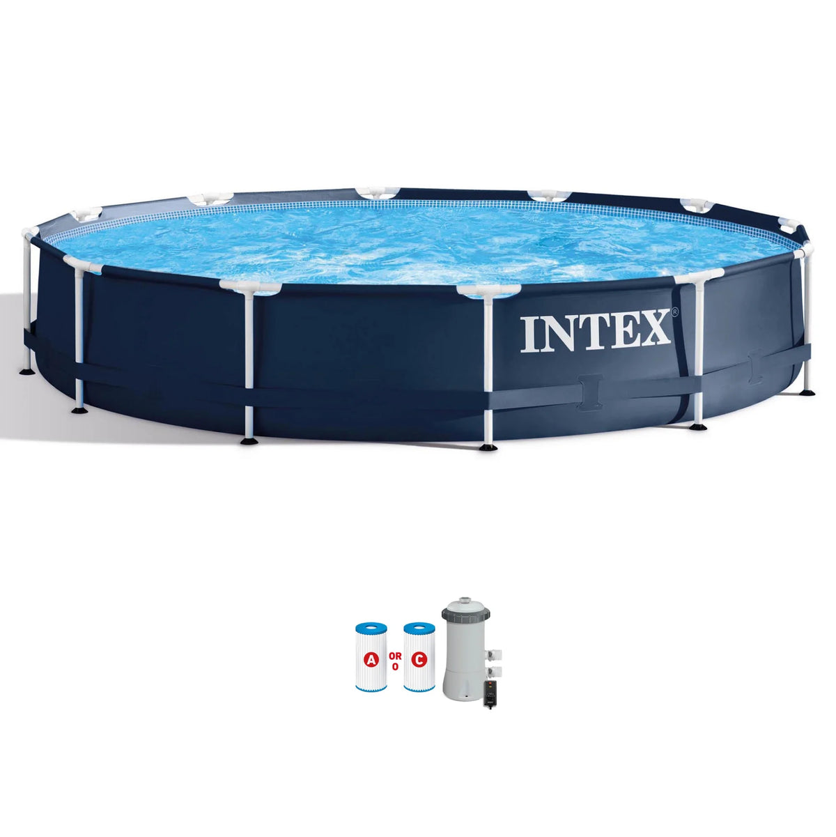 Metal Frame Above Ground Swimming Pool with Pump G15726