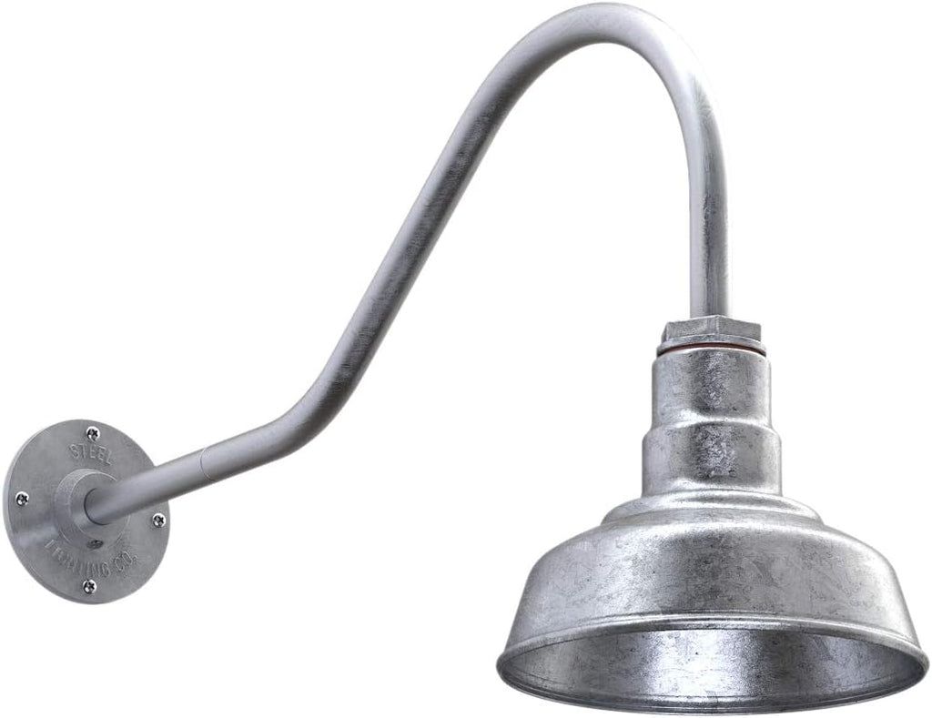 8 inch Dome 16 inch Gooseneck Outdoor Wall Mounted Barn Light X41161