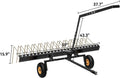 60in Pine Straw Steel Landscape Rake with Wheels Y23436