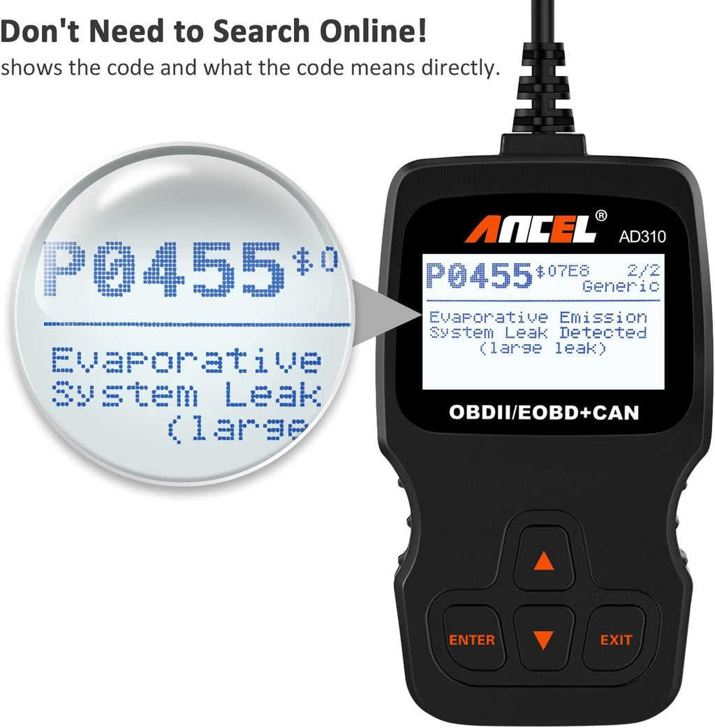 OBD II Scanner Car Engine Fault Code Reader Black Pack of 2 A555