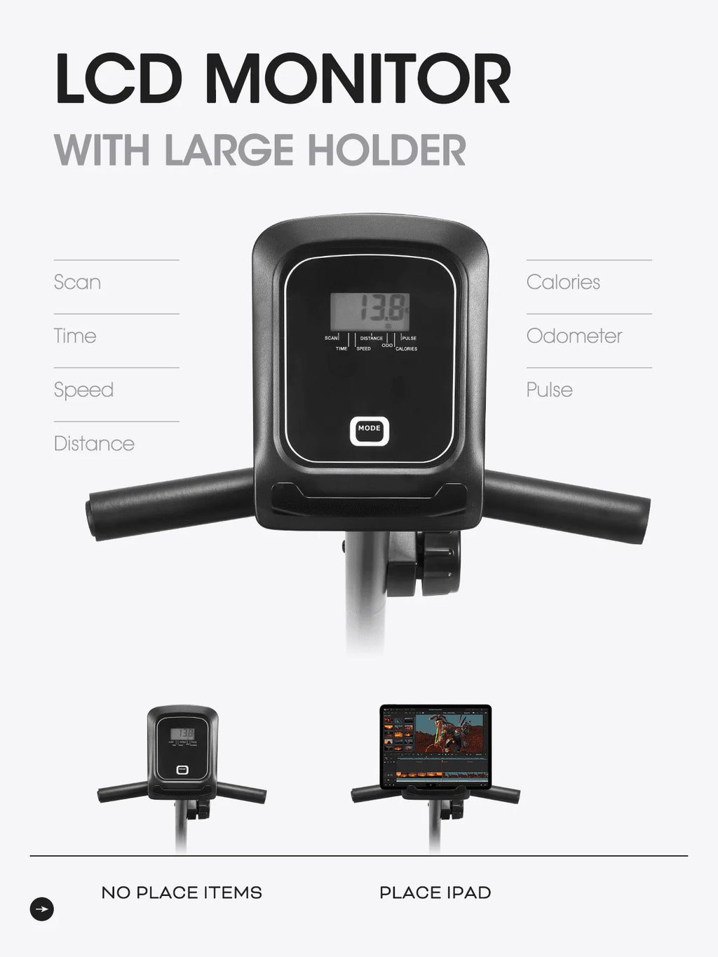 Recumbent Exercise Bike with Tablet Holder N888263