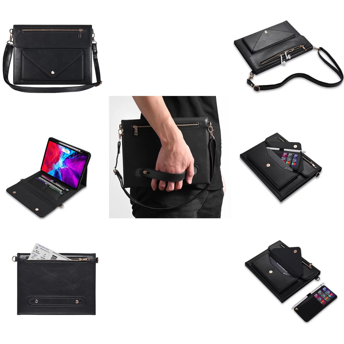 Black PU Leather Folio Case for iPad Pro 11 Inch U51972