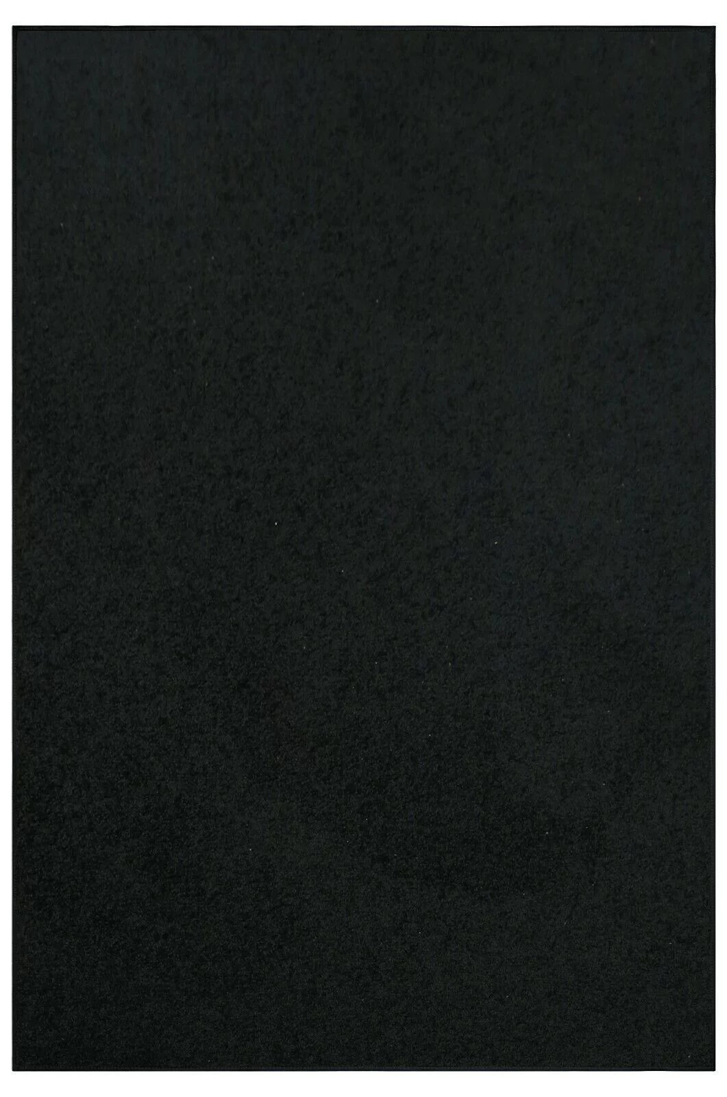 Black 2' x 4' Solid Color Rug S4741