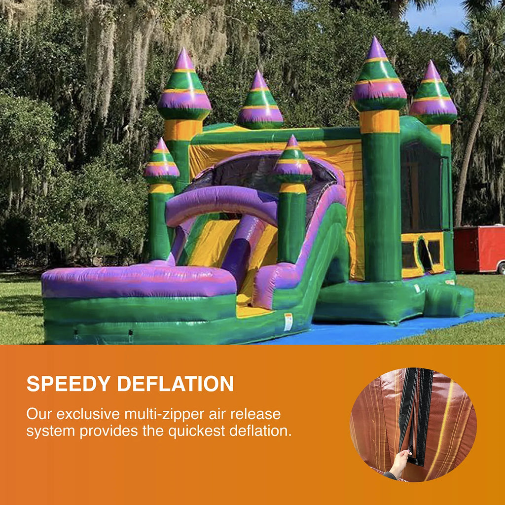 Inflatable Bounce House with Dual Water Slides and Pool H70157