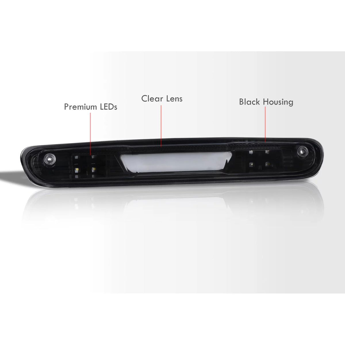LED 3RD Brake Lights Tail Stop Lamp Black Assembly H9276