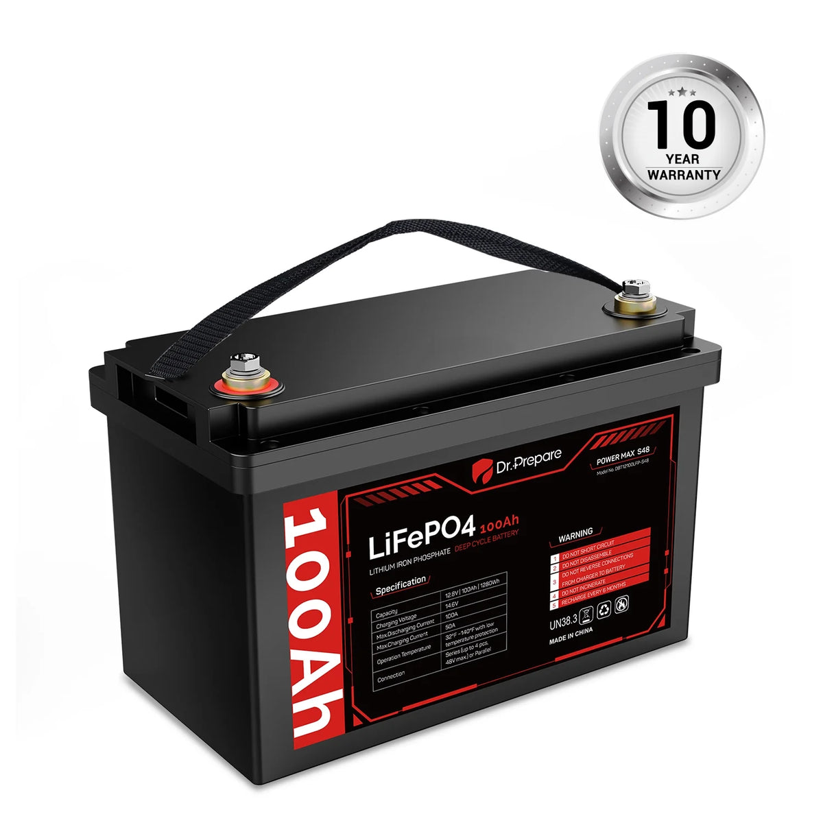 12V 100Ah LiFePO4 Lithium Deep Cycle Battery K450