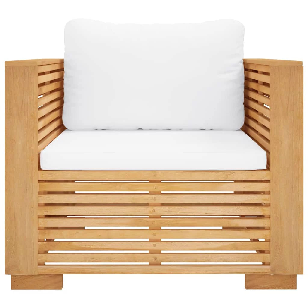 Solid Wood Teak Patio Sofa Chair with Cushions Y213