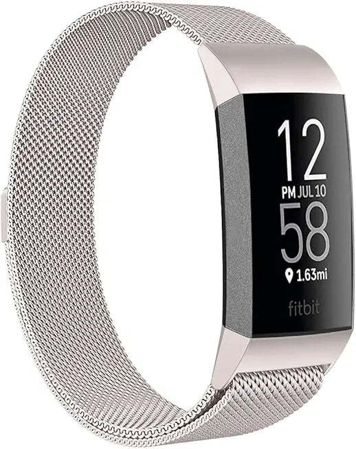 Stainless Steel Mesh Band Replacement for Fitbit Charge 3 and Charge 4 U111