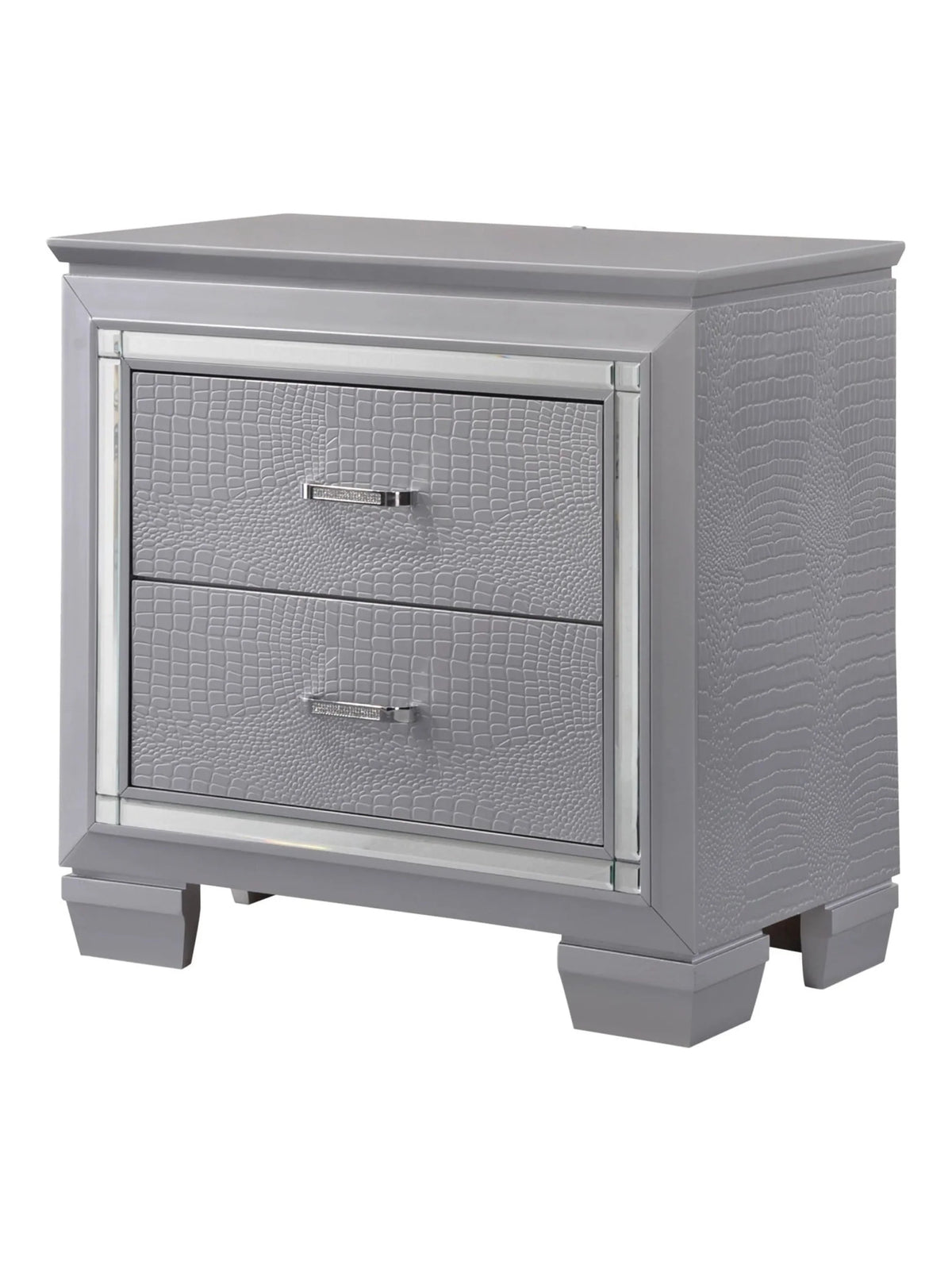 Solid Wood Two Drawers Nightstand F66952