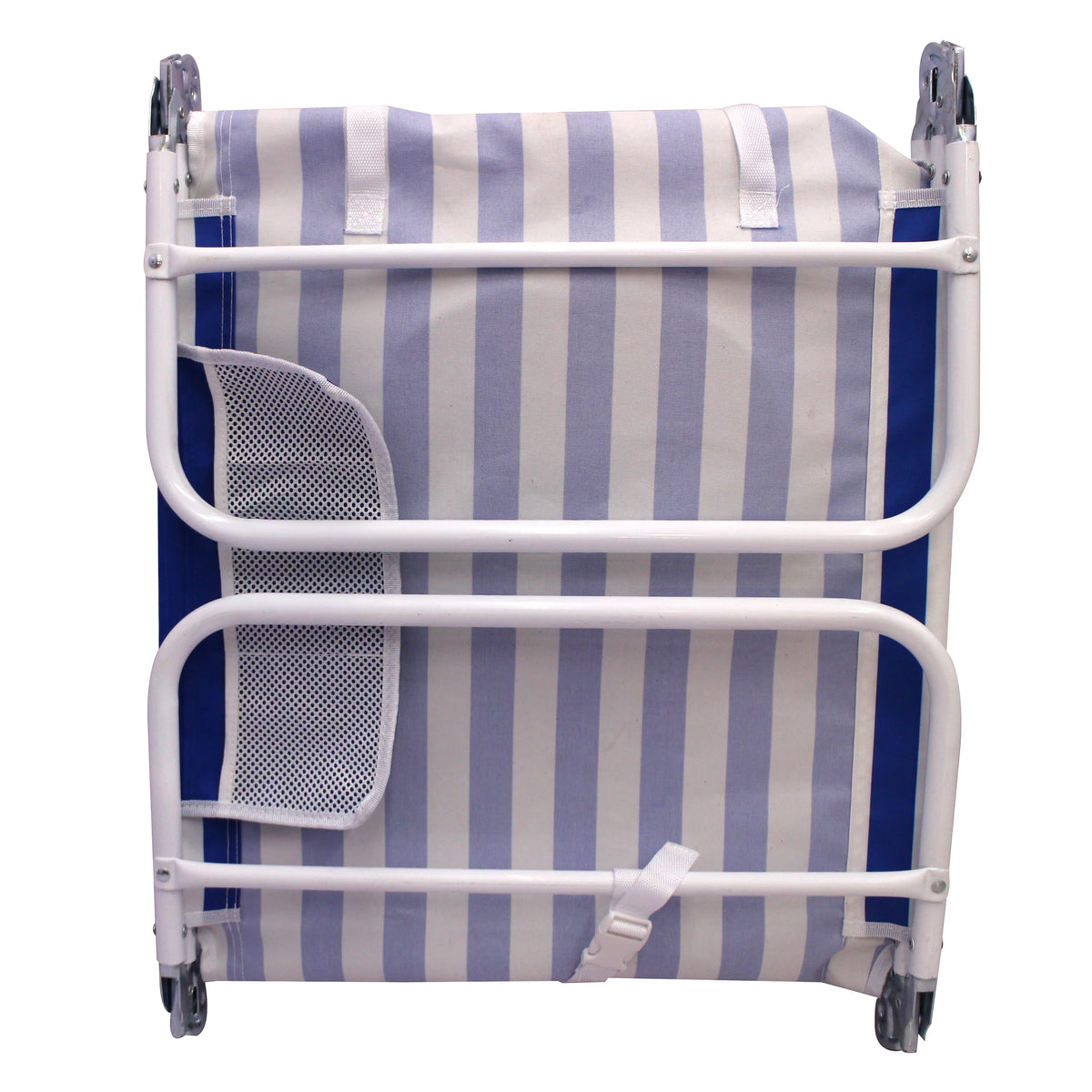 Blue & White Stripe Folding Beach Lounger 2-Pack B795
