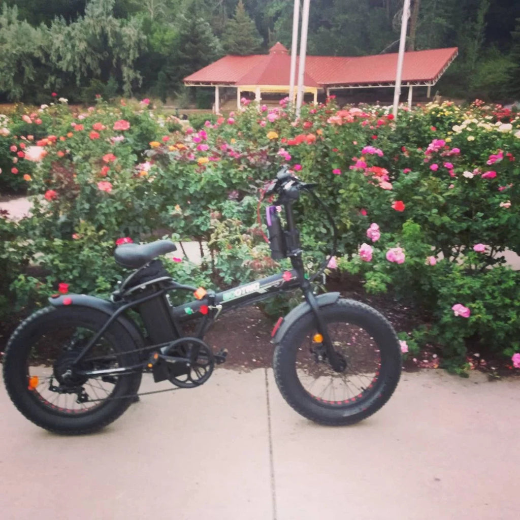 20 Folding Electric Bike Fat Tire 48V 500W Black G428112