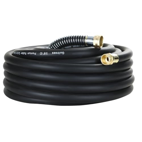50FT 3/4 Heavy Duty Rubber Garden Hose 200psi Hot/Cold Water D604840