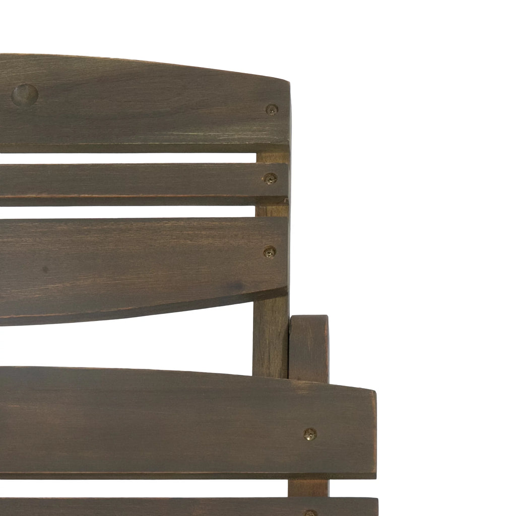 Gray Acacia Wood Outdoor Chaise Lounge Set of 2 E663
