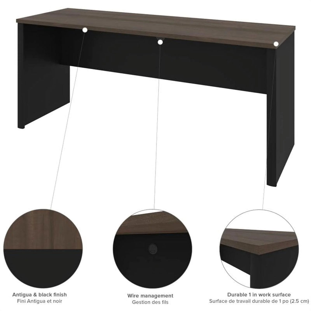 5 Piece Wood U Shaped Computer Desk F895