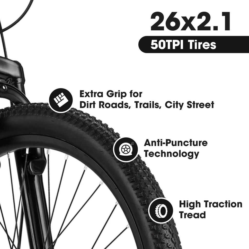 Pink 26 inch 21 Speed Dual Disc Brake Mountain Bike U7356