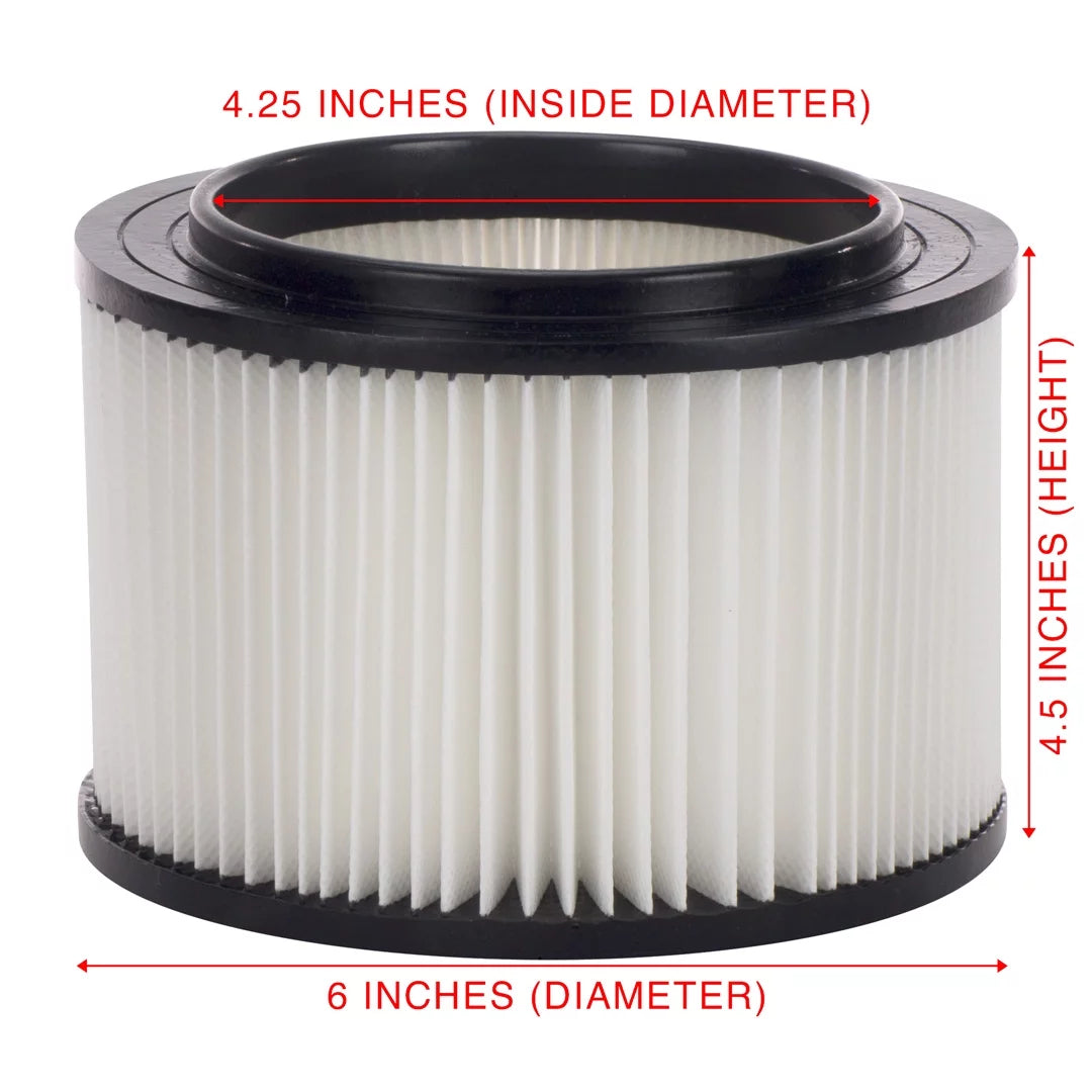 4 Pack Replacement Filters for 3 to 4 Gallon Wet/Dry Vacs U1490