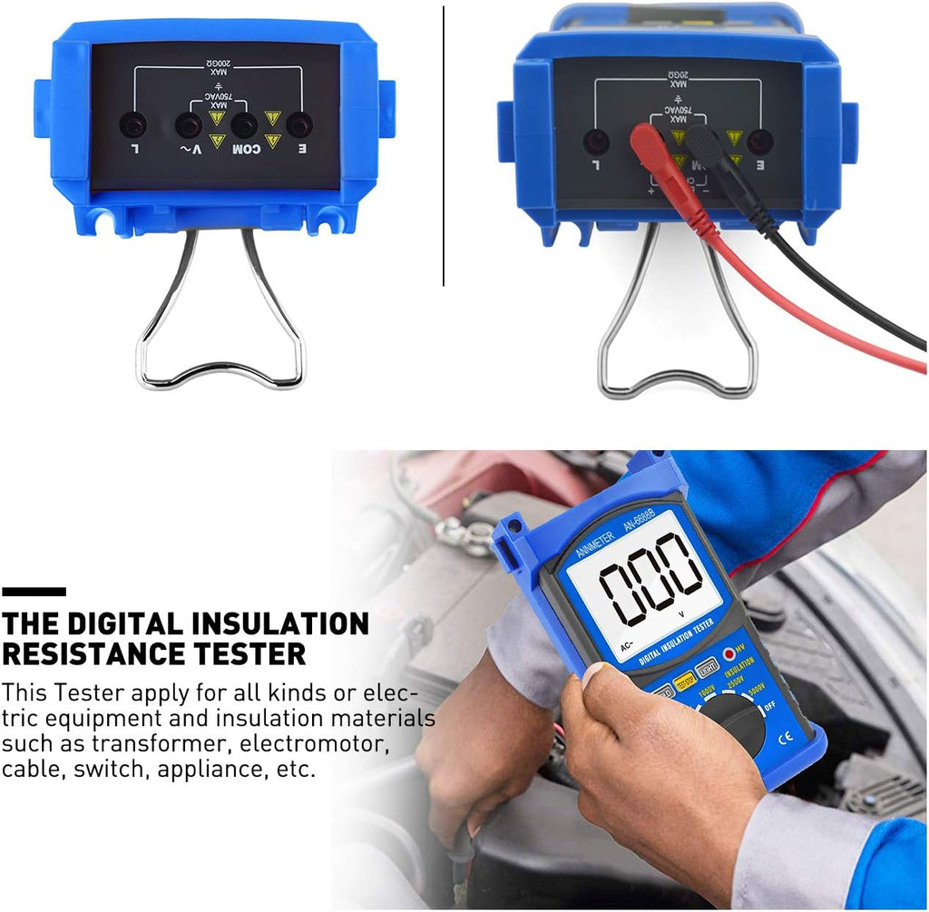 Digital Insulation Resistance Tester 5000V 200G ohms Auto Ranging Voltmeter D807389
