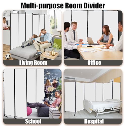 Black 6 Panel 6 ft Folding Room Divider R67721