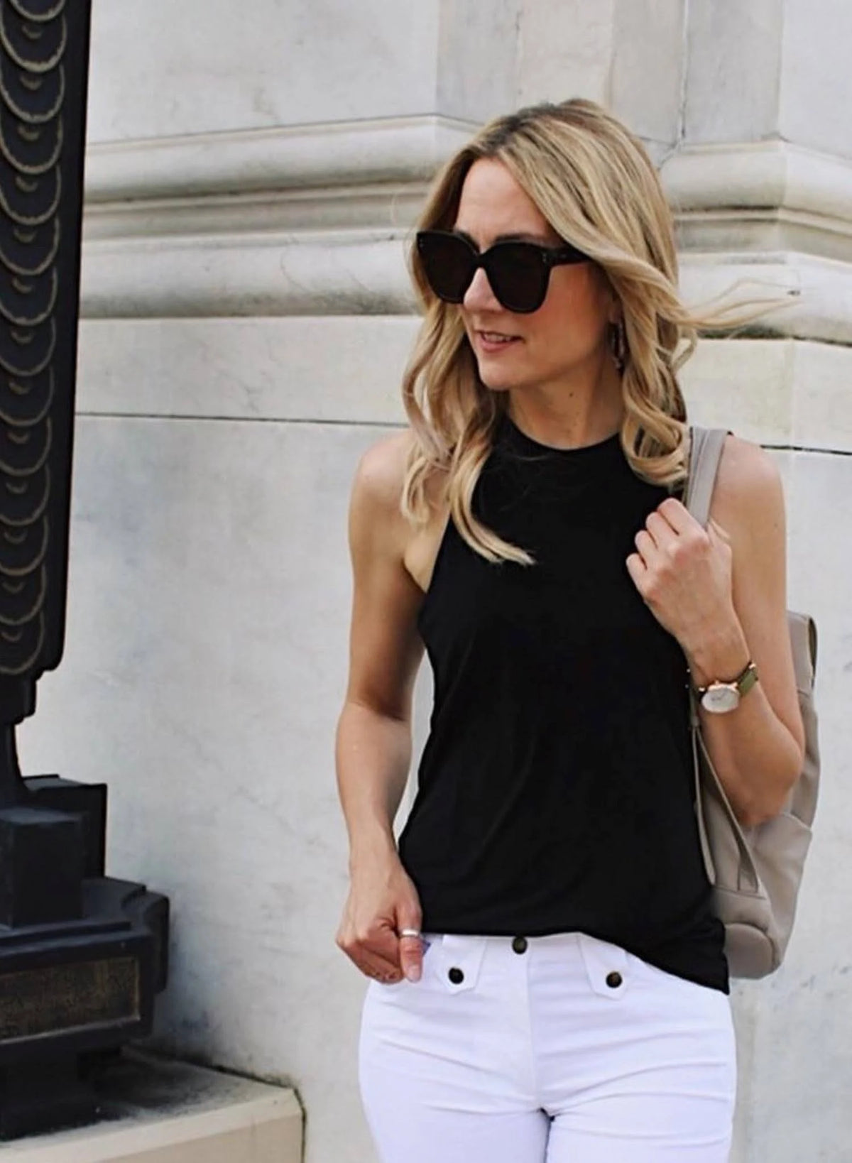Wrinkle Free Travel Tank Black / L F143698