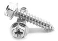 #8-18 x 3/4 Sheet Metal Screw Hex Washer Head Phillips/Slotted Zinc Plated G64969
