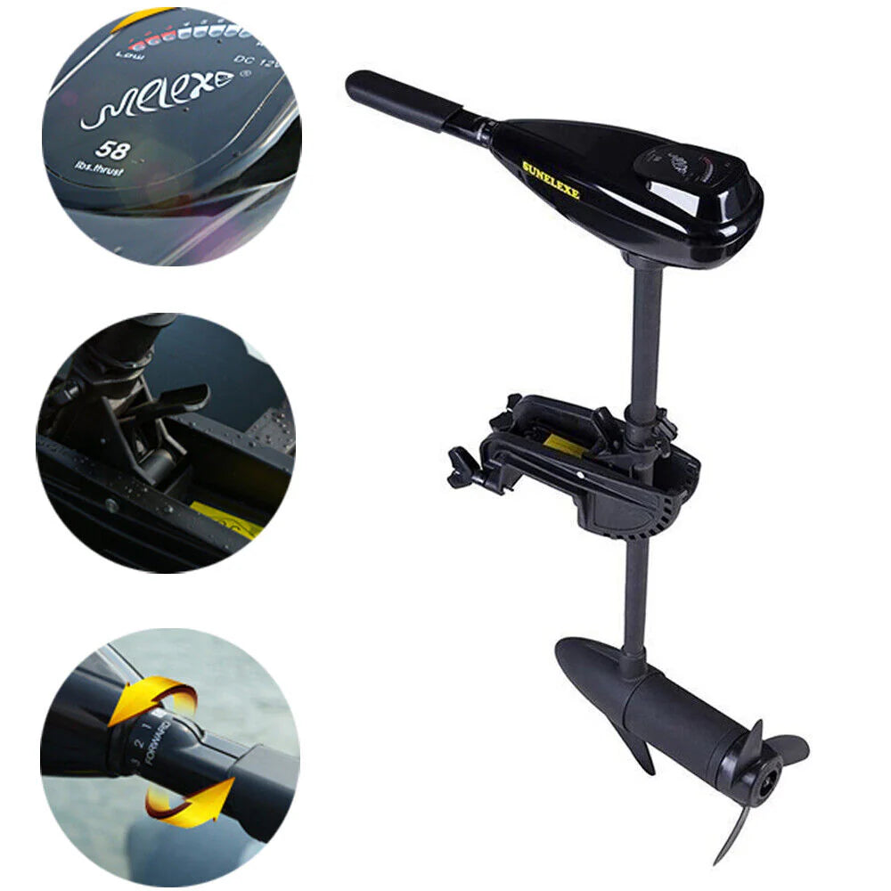 12V Electric Outboard Motor Trolling Engine 58LBS V3719