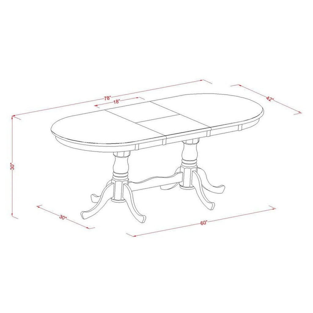 9-piece Wood Dining Table and Chair Set in Black W527279