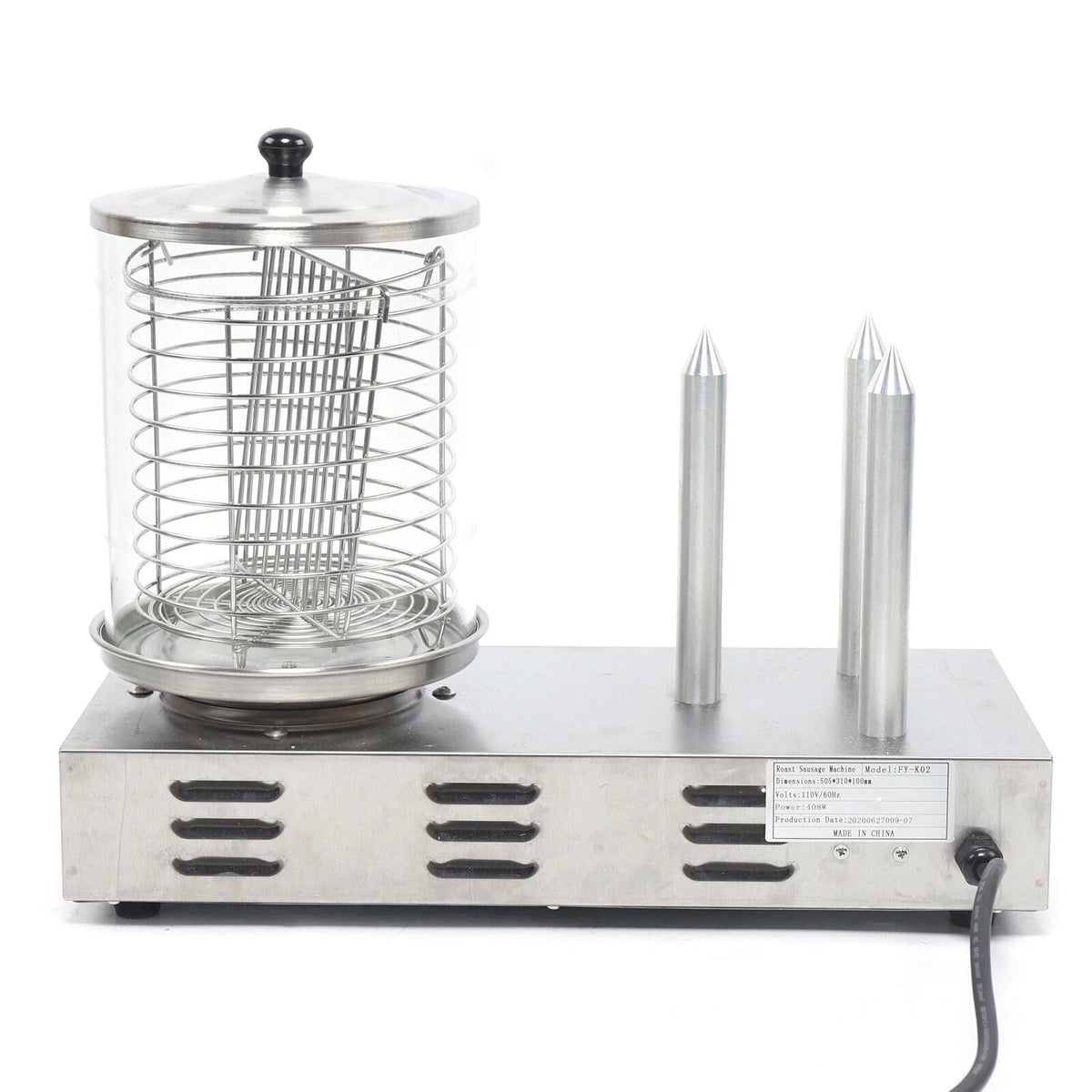 Commercial Electric Hot Dog Maker Machine Stainless Steel 110V B1449