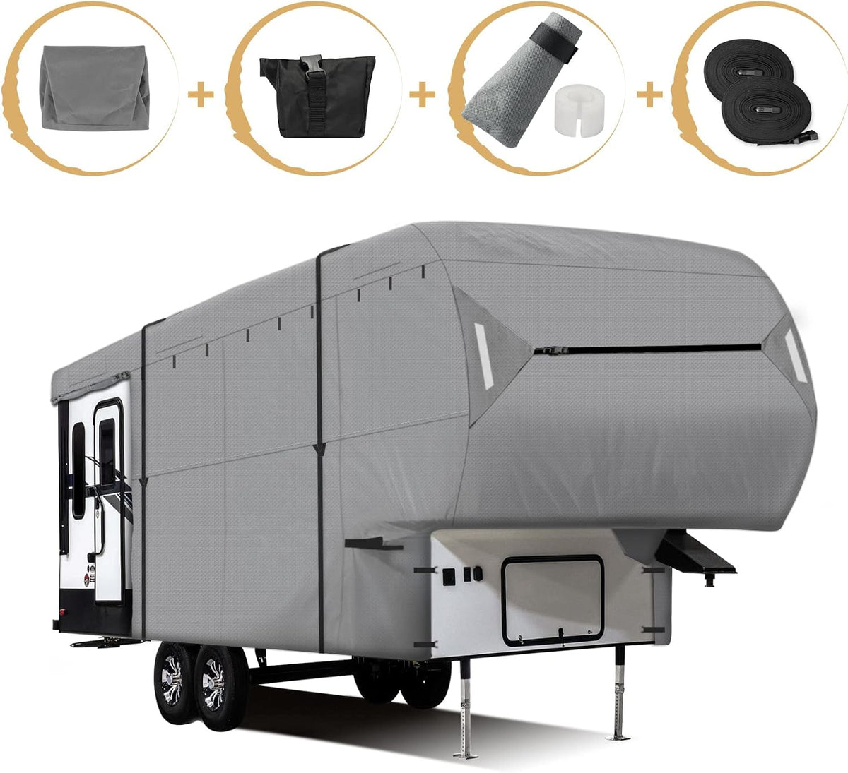 5th Wheel RV Cover 37'-41' 4 Layers Anti-UV Rip-Stop G63611