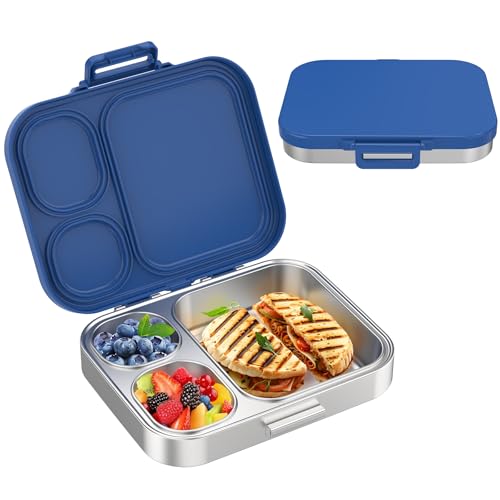 Stainless Steel 3-Compartment Leakproof Lunch Box W80493