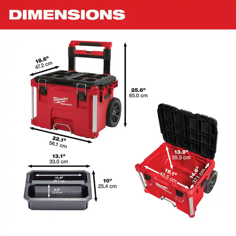 22 in. Rolling Tool Box and Large and Medium Tool Box Q543