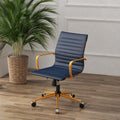 Gold Office Chair with Wheels and Arms Z77688