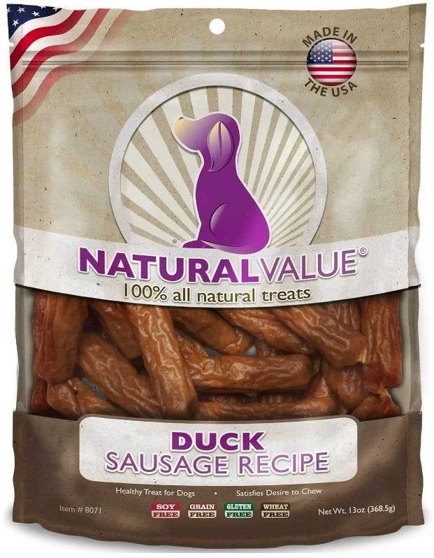 Duck Sausages Dog Treats 14 oz Q66445
