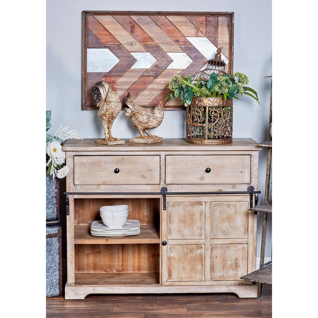 Brown Wood Farmhouse Cabinet W811379