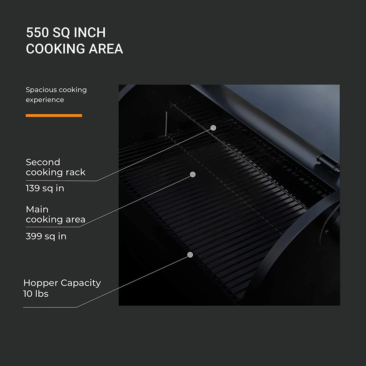 Wood Pellet Grill & Smoker 8 in 1 Black L448