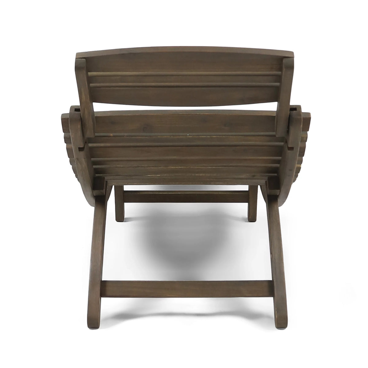 Gray Acacia Wood Outdoor Chaise Lounge Set of 2 E663