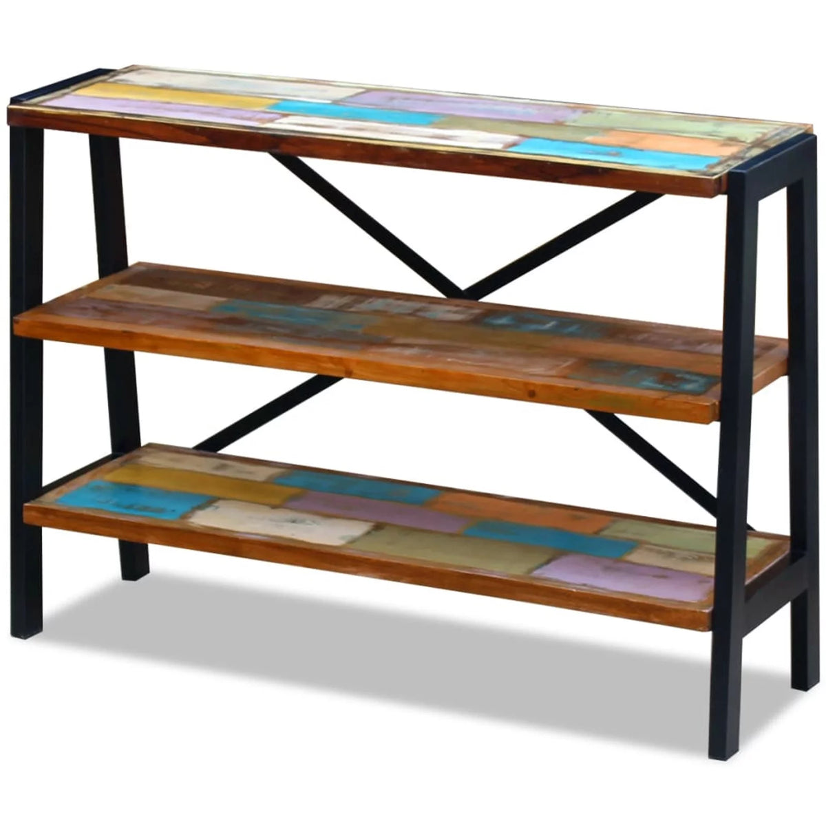 3 Shelves Solid Reclaimed Wood Sideboard A239