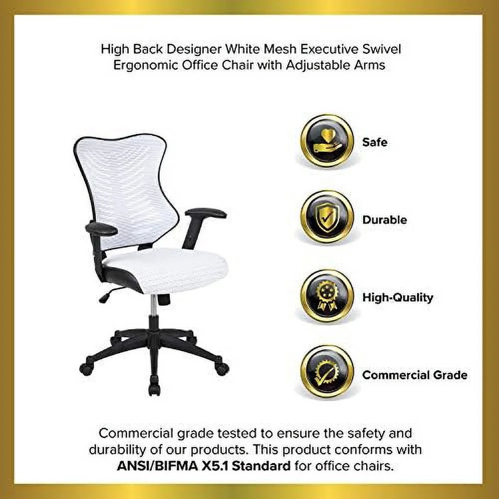 White Mesh Executive Office Chair Y720