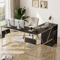 L Shaped Desk with Storage Cabinet 60 Inch D715